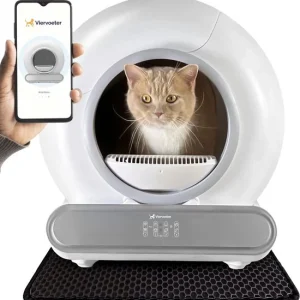 - Automatische Kattenbak - Bedienen via App - 65L - incl matje en 3 rollen opvangzakjes