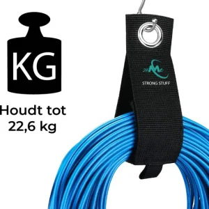 24ME® 4x Heavy Duty Storage Strap - Maat L - Kabelbinders met Ring - Sterk Klittenband - Organizers - Slijtvast